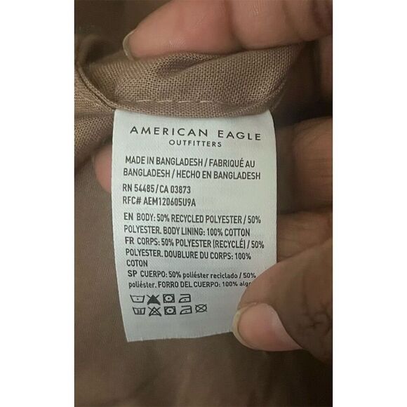 American Eagle Teddy‎ Bear Oversized Sherpa Fleece Jacket M Taupe Brown - Picture 5 of 9